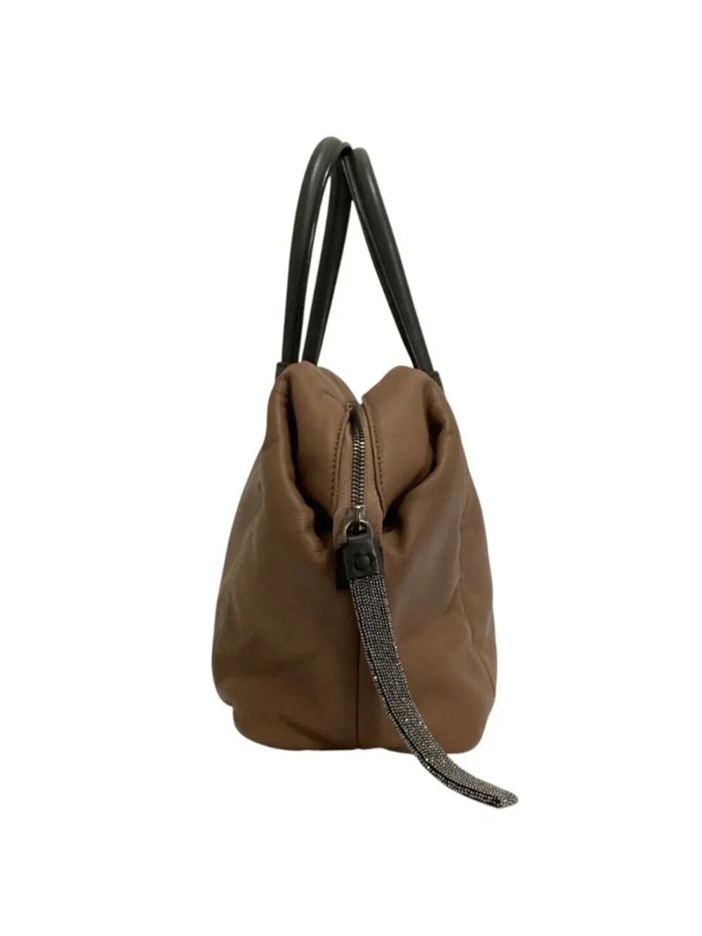 Brunello Cucinelli Moni Refasuna Tote Brown